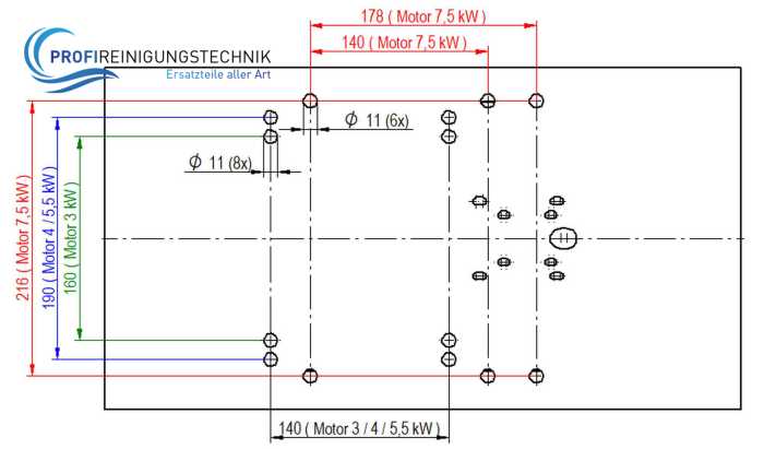 Wandhalter Edelstahl Passend für unsere Motorpumpenkombinationen mit 3/4,  5,5 und 7,5 KW